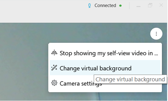 WebEx Change Virtual Background